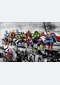Superheroes Lunch on a Skyscraper