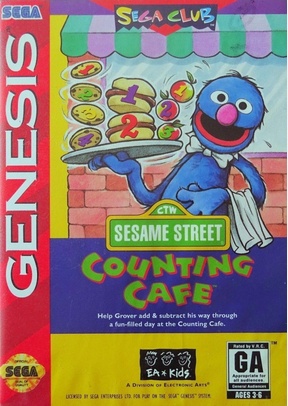 SESAME STREET:COUNTING CAFE - Sega Genesis