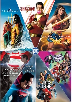 DC 7 Film Collection: Shazam/Aquaman/Wonder Woman/Suicide Squad/Batman v Superman/Man of Steel/Justice League