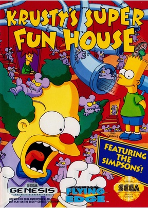 KRUSTYS SUPER FUN HOUSE - Sega Genesis
