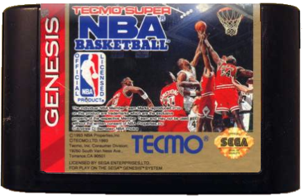 TECMO SUPER NBA BASKETBALL - Sega Genesis - USED